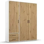 rauch BLUE Kleiderschrank Voyager 140 x 194 cm Holzoptik Alpinwei&szlig; / Eiche Artisan