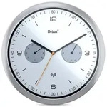 Mebus Funkwanduhr 52827 &Oslash; 26 cm Kunststoff Silber