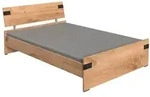 WIMEX Bett Liverpool 140 x 200 cm Holzoptik Braun Eiche