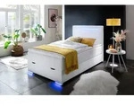 meise.m&ouml;bel Boxspringbett Las Vegas II 120 x 200 cm Lederoptik Wei&szlig;