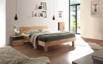 HASENA Massivholzbett Forti 100 x 200 cm Holz Braun Kernbuche