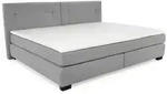Boxspringbett Family 240 x 200 cm Stoff Grau Hellgrau