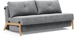 INNOVATION LIVING Schlafsofa Cubed Eiche Stoff Grau Granit 160 cm