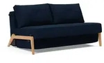 INNOVATION LIVING Schlafsofa Cubed Eiche Stoff Blau Blue 140 cm
