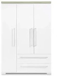 Paidi Kleiderschrank Kira, 135 x 205 cm Dekor Eiche Nautik