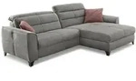Ecksofa mit Funktion Double-One Mikrofaser Grau Hellgrau
