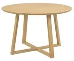 Actona Esstisch Malika &Oslash; 120 cm Holz Braun Eiche
