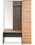 Kompaktgarderobe Medan Holzoptik Artisan-Eiche