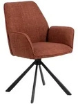 2er-Set Actona Stuhl Glenda Stoff Orange Terrakotta