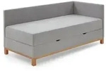 meise.m&ouml;bel Polsterbett Santos 90 x 200 cm Stoff Grau Hellgrau