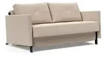 INNOVATION LIVING Schlafsofa Cubed mit Armlehnen Stoff Sand Grey 140 cm