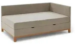 meise.m&ouml;bel Polsterbett Santos 90 x 200 cm Stoff Grau Taupe