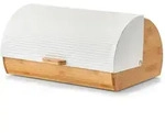 Brotkasten Bamboo 39 x 27 cm Bambus Wei&szlig;