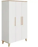 Paidi Kleiderschrank Oscar 124 x 206 cm Dekor Wei&szlig;