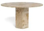 DAHEIM Esstisch Naxos &Oslash; 130 cm Stein, Marmor, Granit Latte