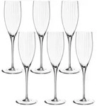 6er-Set Leonardo Sektglas Poesia 250 ml Kristall, Kristalloptik Transparent Klar