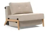 INNOVATION LIVING Schlafsessel Cubed 90 Eiche Stoff Sand Grey
