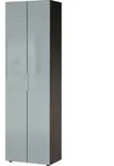 Germania Garderobenschrank Genova Glas Silbergrau