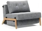 INNOVATION LIVING Schlafsessel Cubed 90 Eiche Stoff Grau Granit
