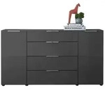 Kommode Santorin Glas Grau Anthrazit