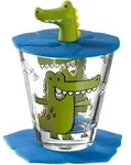 Leonardo Wasserglas Bambini - Krokodil 3tlg. Glas Transparent Klar