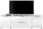 TV-Lowboard Santorin Glas Wei&szlig;