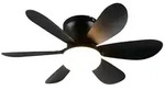 Reality Leuchten Deckenventilator Lund Kunststoff Schwarz