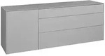 M&auml;usbacher TV-Lowboard Monza Glas Kreidegrau