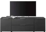 TV-Lowboard Santorin Glas Grau Anthrazit