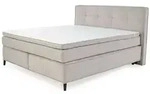 Boxspringbett Capello 180 x 200 cm Stoff Grau