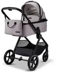 MOON Kombi-Kinderwagen Aura Stone Melange Aluminium Grau