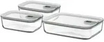 Mepal Frischhaltedose Easyclip 3tlg. Glas Sage M (Medium)
