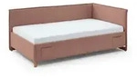 meise.m&ouml;bel Polsterbett Fun mit Lattenrost Stoff Rosa Rose 90 x 200 cm