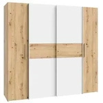 FORTE Schwebe-/Dreht&uuml;renschrank Kalixtus 200 x 190 cm Holzoptik Artisan-Eiche