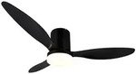 Reality Leuchten Deckenventilator G&ouml;teborg Kunststoff Schwarz