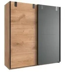 WIMEX Schwebet&uuml;renschrank Liverpool 180 x 198 cm Holzoptik Braun Eiche