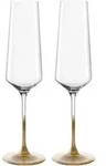 Leonardo Sektglas Puccini 2tlg. Kristall, Kristalloptik Gold