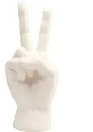 KARE DESIGN Deko-Figur Peace Hand 36 cm Polyresin Beige