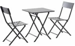 MWH Balkonset Lido 3 tlg. Stahl Grau Grey