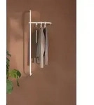 Metallbude Wandgarderobe Tamina Stahl Wei&szlig;