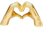 KARE DESIGN Deko-Figur Heart Hands 24 x 9 cm Polyresin Gold