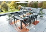 Gartenm&ouml;bel Set Luca 7tlg. Aluminium Grau Anthrazit