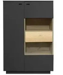M&auml;usbacher Highboard Lino Holz Grau Anthrazit