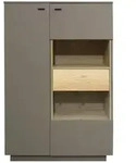 M&auml;usbacher Highboard Lino Holz Grau Taupe