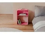 Metallbude Nachttisch Damio Stahl Pink