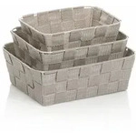 Kela Korb-Set Alvaro 3er Polypropylen Silber / Grau