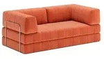 INNOVATION LIVING Schlafsofa mit Armlehnen CozyPad Stoff Rust Orange