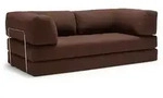 INNOVATION LIVING Schlafsofa mit Armlehnen CozyPad Stoff Braun Cappuccino