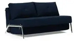 INNOVATION LIVING Schlafsofa Cubed Aluminium Stoff Blau Blue 140 cm