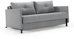 INNOVATION LIVING Schlafsofa Cubed mit Armlehnen Stoff Grau Granit 140 cm